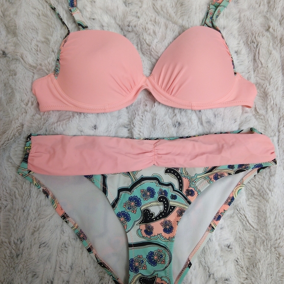 Other - Pink and Patterned Bikini Set